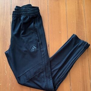 adidas Black Kids Track Joggers with Side Stripes